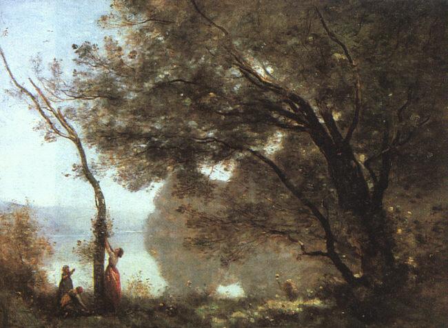  Jean Baptiste Camille  Corot Souvenier de Mortefontaine, salon of 1864